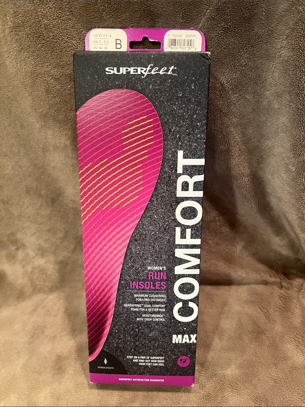 Superfeet Women's Pink Run Insoles - Comfort Max